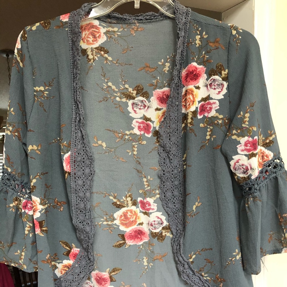 Floral print cardigan